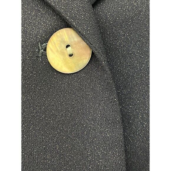 Le Suit Women Navy Sliver Shimmer Crepe 3 PCS Tank Skirt Jacket Suit Size 8P - Picture 9 of 15